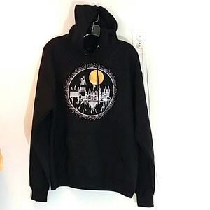 Harry Potter Hogwarts Hoodie Sweatshirt M black nwot